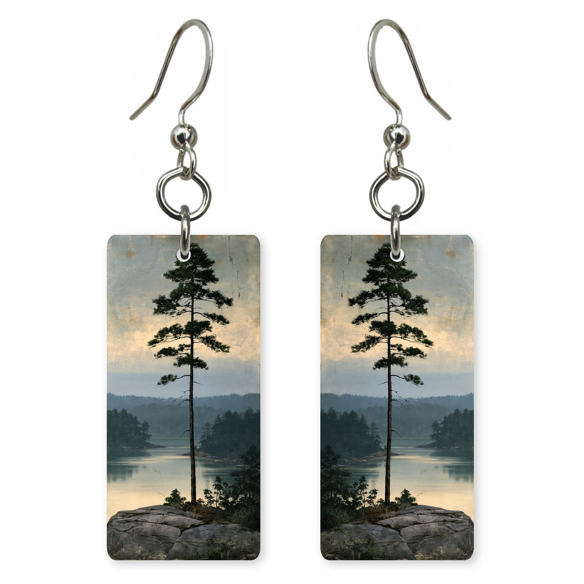 Pine Green Solitude Earrings | FWX2040