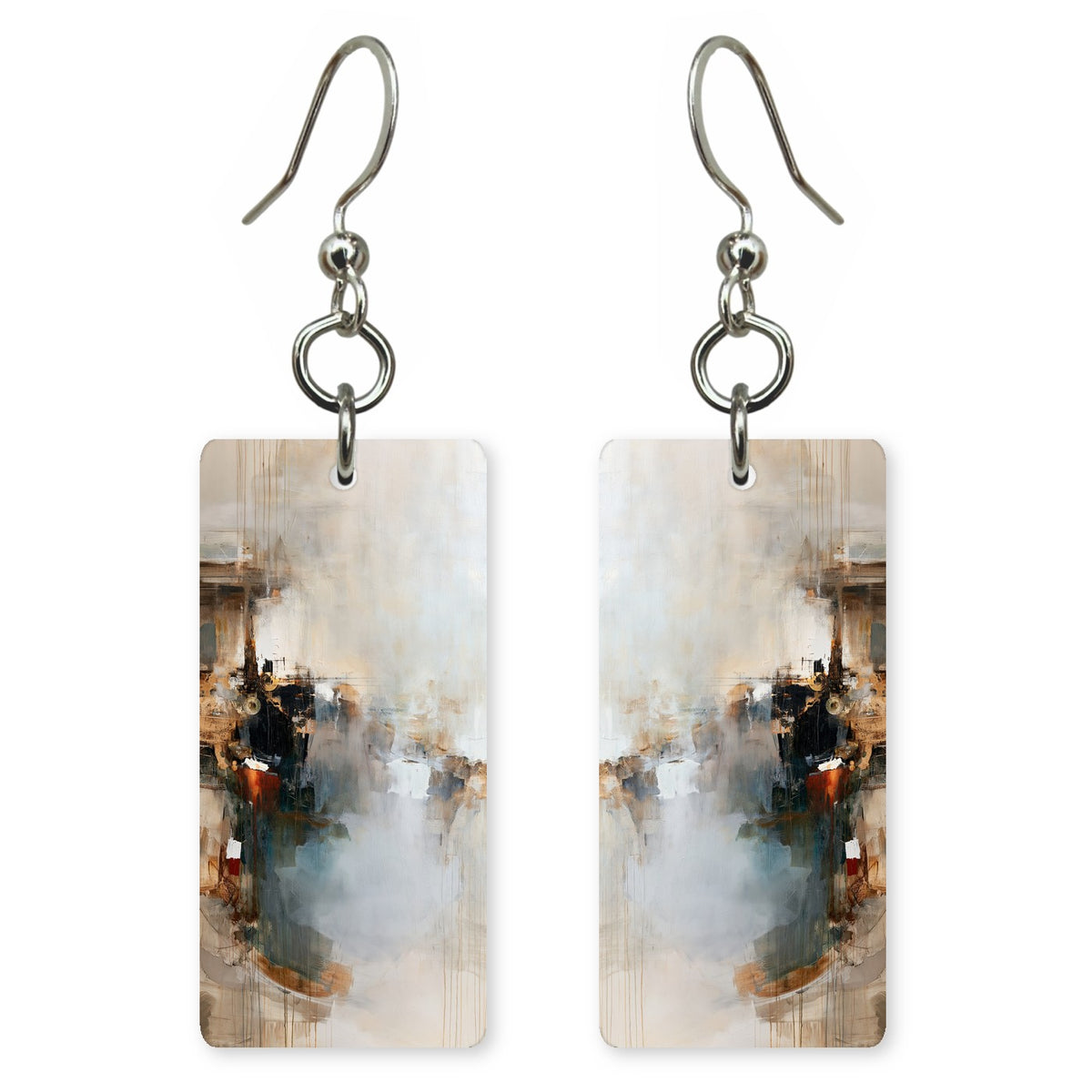 Smoke Cream Loss Earrings | FWX2043