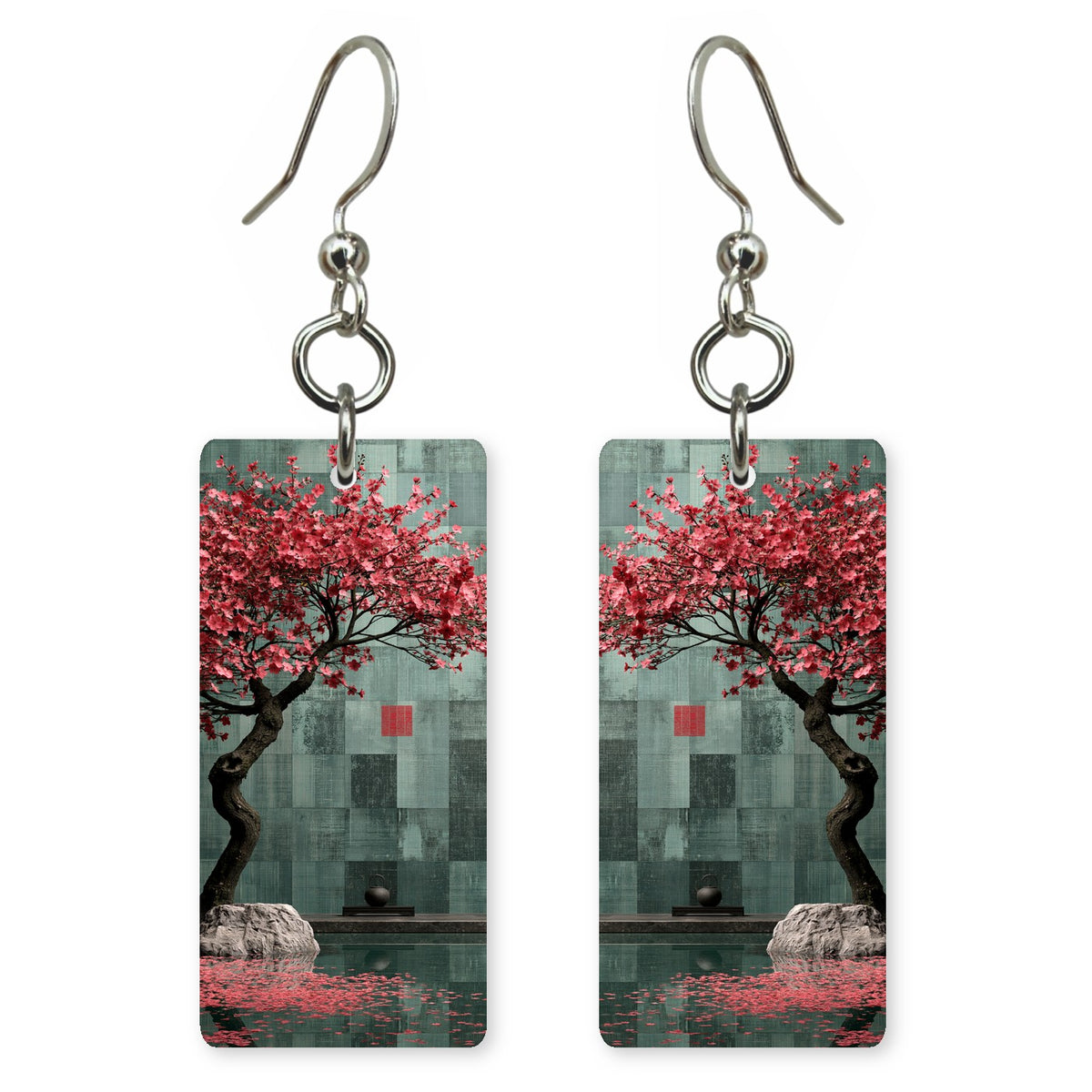 Crimson Teal Calm Earrings | FWX2053