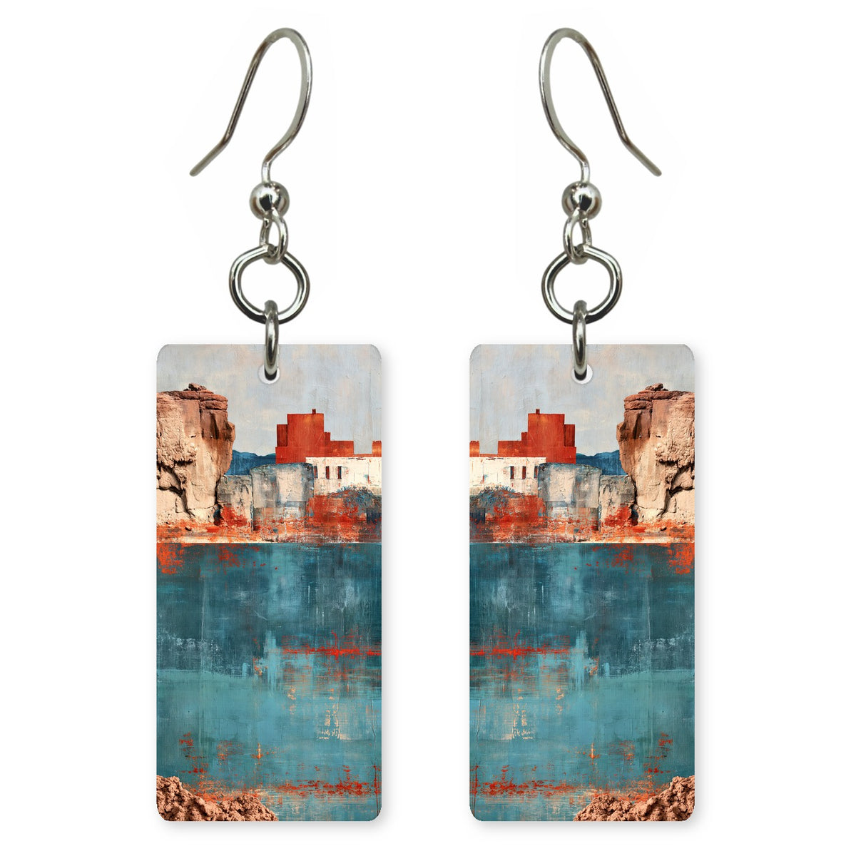 Rust Teal Homesick Earrings | FWX2056