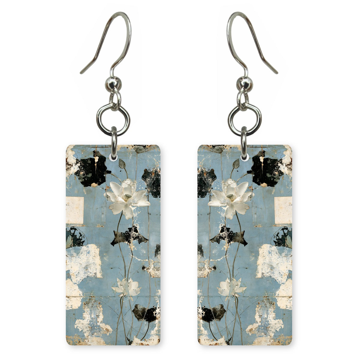 Cracked Blue Still Blooming Earrings | FWX2058
