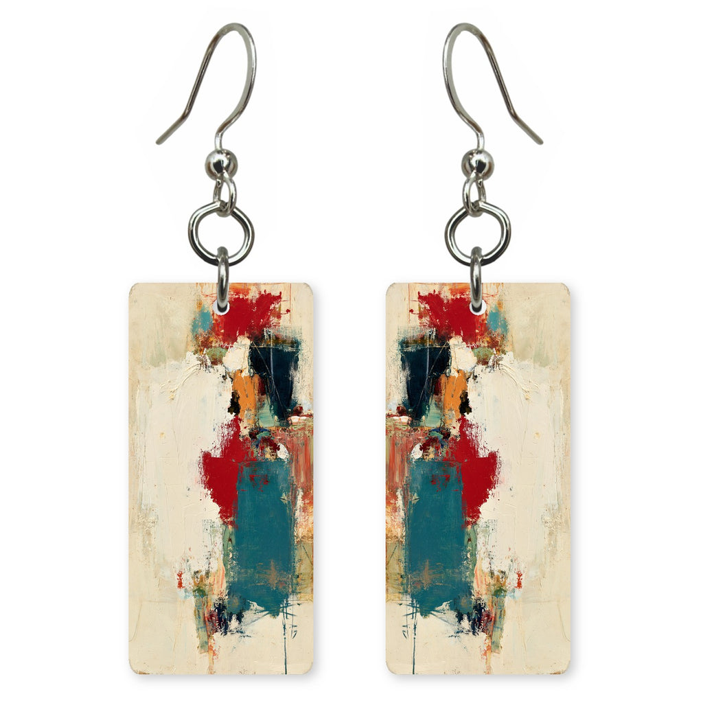 Smeared Red Unease Earrings | FWX2060