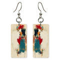 Smeared Red Unease Earrings | FWX2060