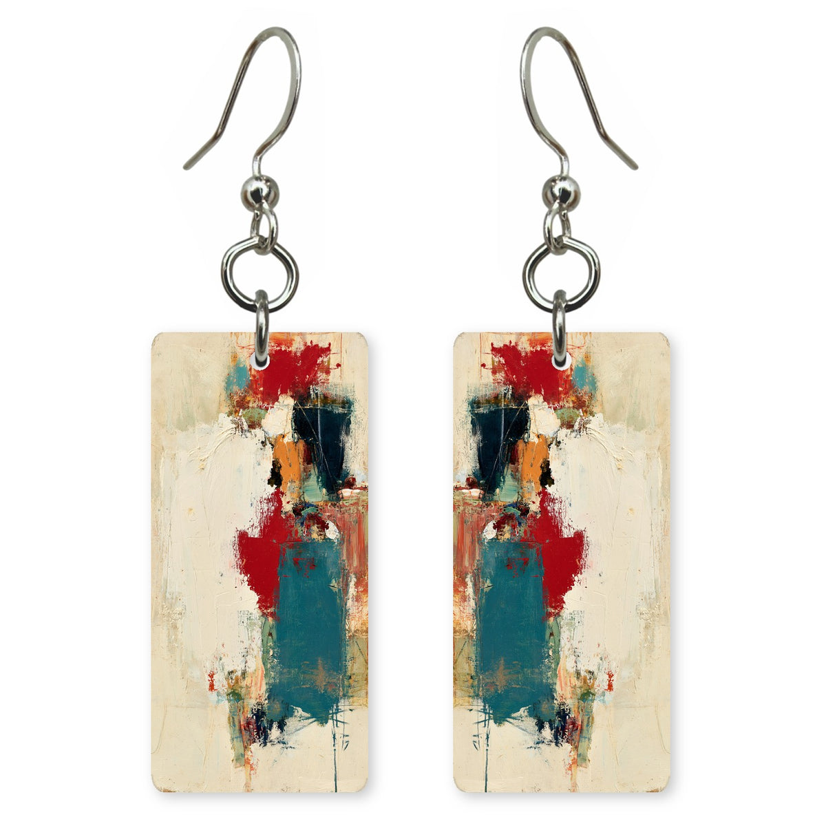 Smeared Red Unease Earrings | FWX2060