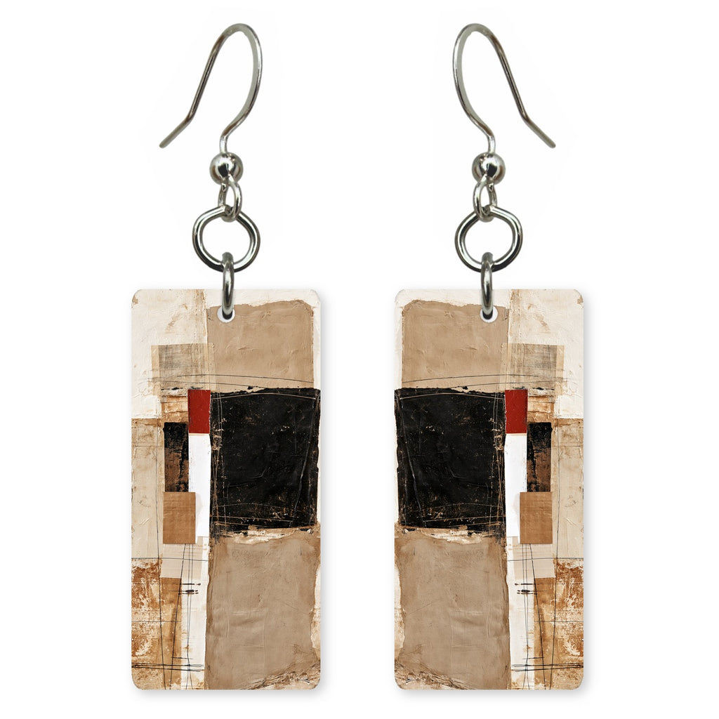 Tan Paper Waiting Earrings | FWX2062