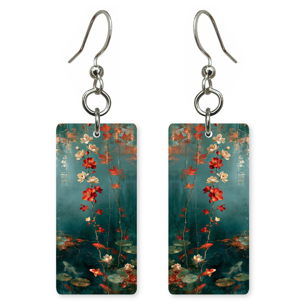 Teal Red Gold Joy Earrings | FWX2064