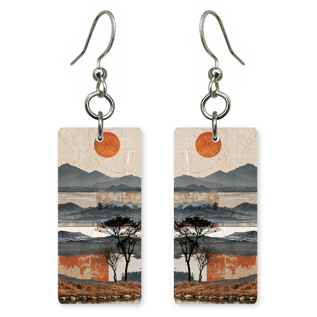Orange Sun Contentment Earrings | FWX2067