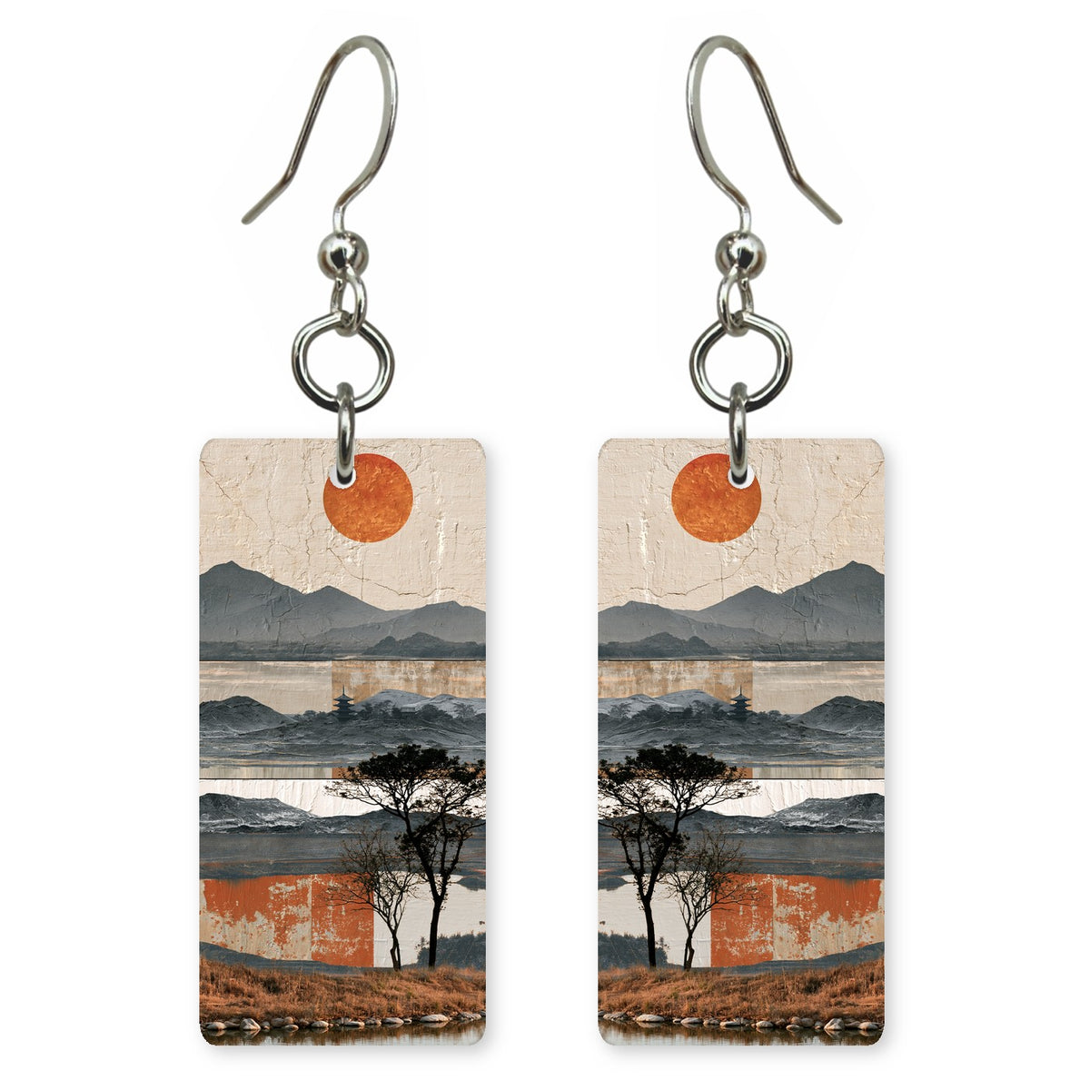 Orange Sun Contentment Earrings | FWX2067