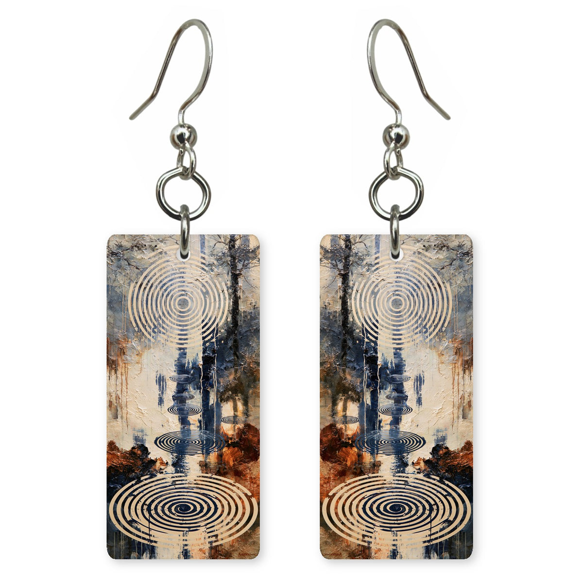 Blue Rust Quiet Calm Earrings | FWX2070