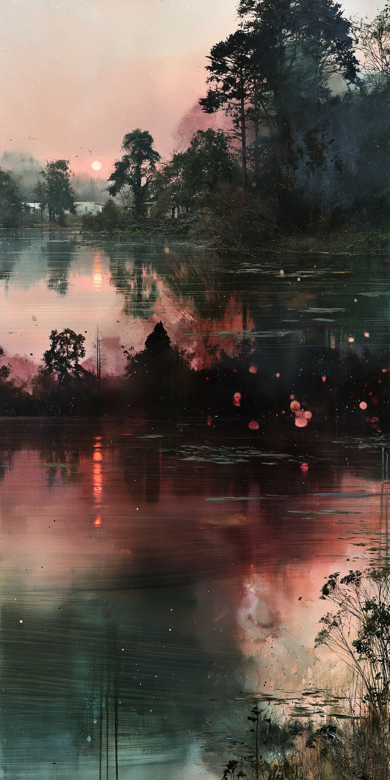 Pink Dusk Reflection Earrings | FWX2071