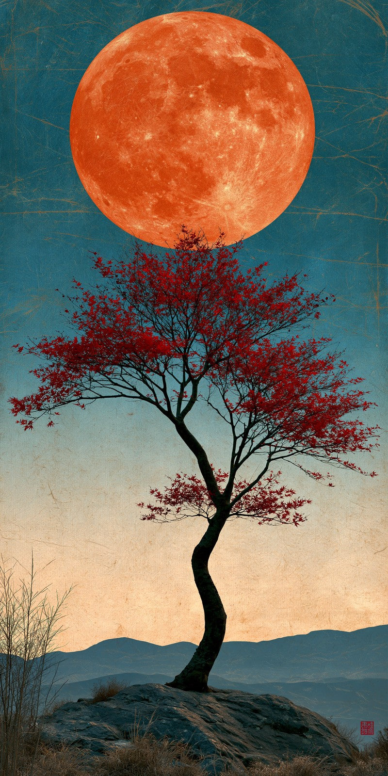 Orange Moon Strength Earrings | FWX2082