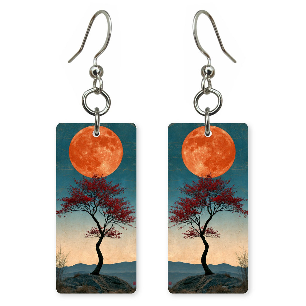 Orange Moon Strength Earrings | FWX2082