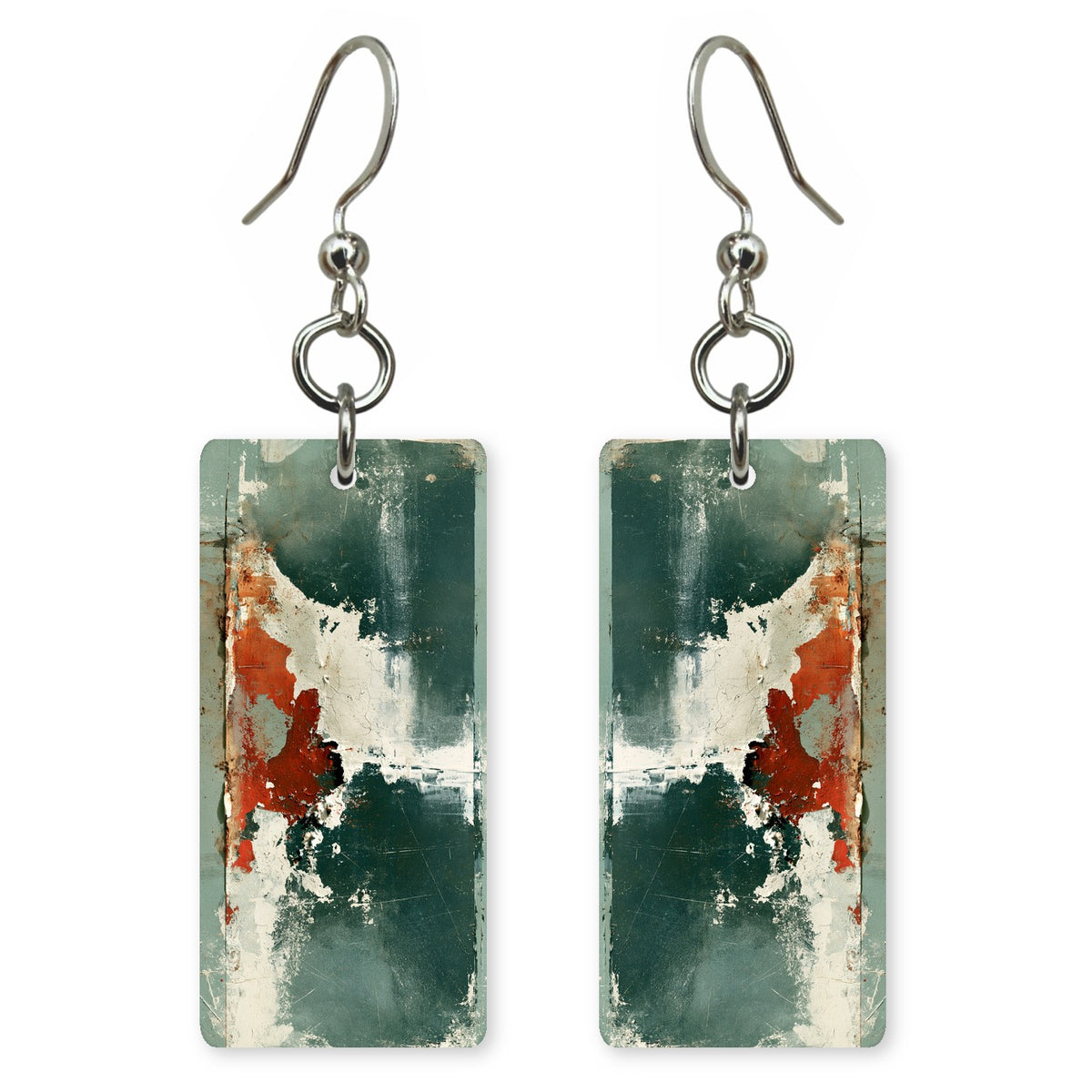 Green Rust Healing Earrings | FWX2083