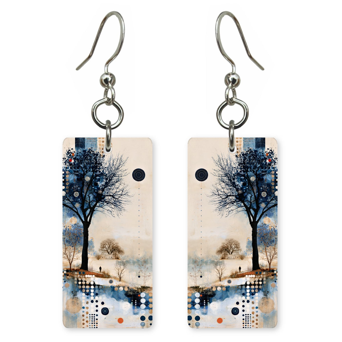 Navy Snow Joy Earrings | FWX2095
