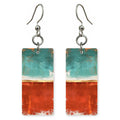 Teal Over Red Boldness Earrings | FWX2096