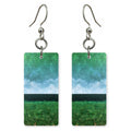 Emerald Teal Relief Earrings | FWX2097