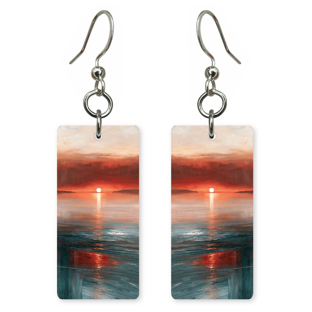 Crimson Orange Gratitude Earrings | FWX2099