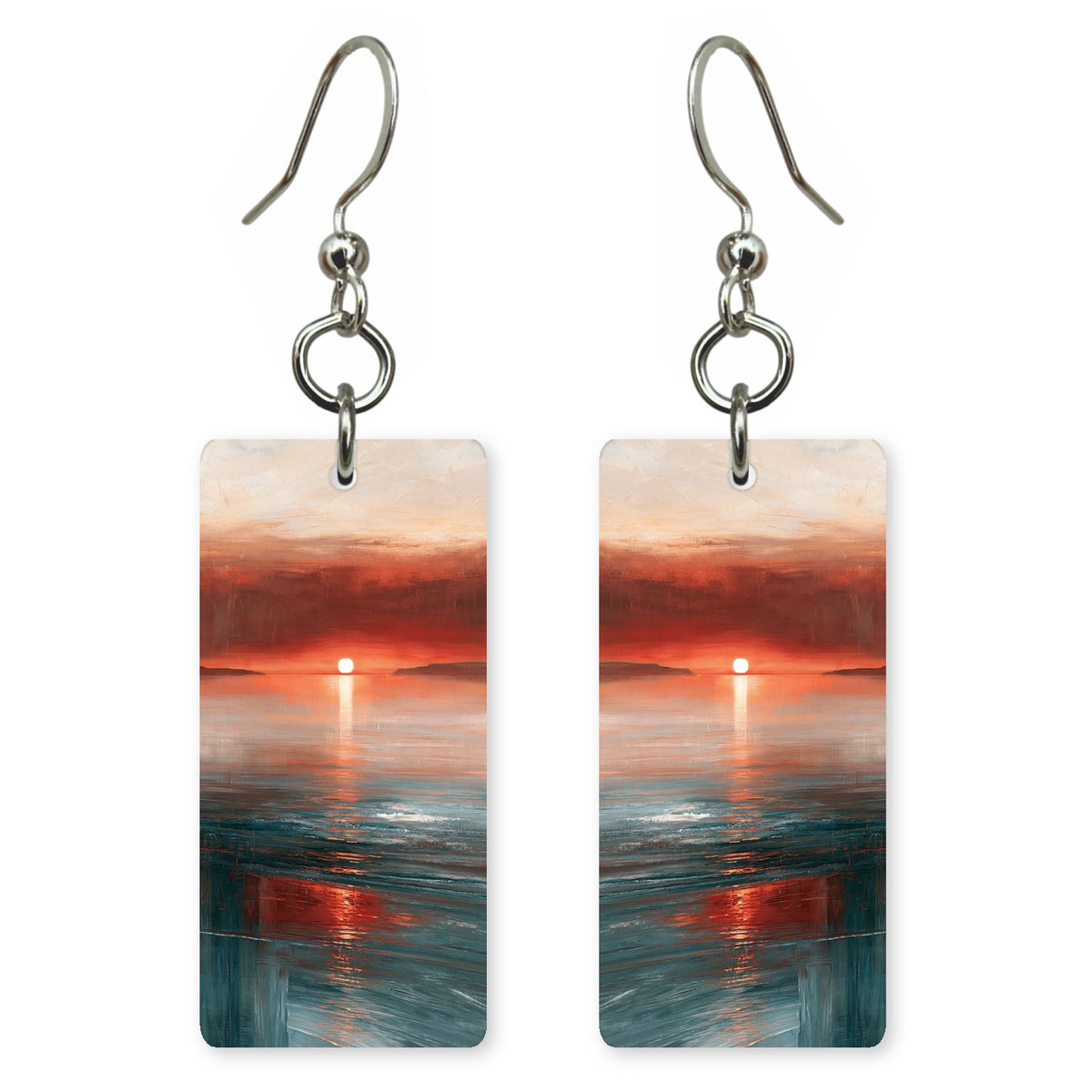 Crimson Orange Gratitude Earrings | FWX2099