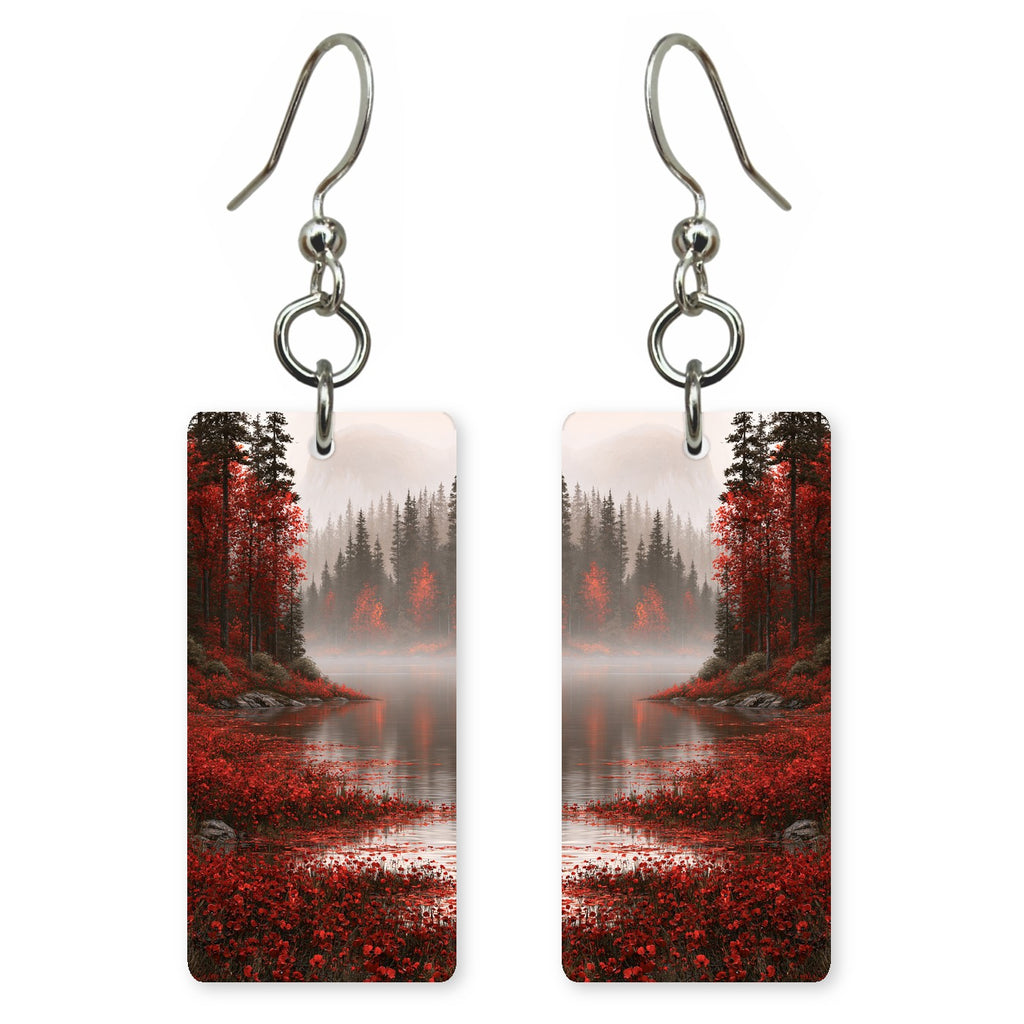 Red Autumn Wistfulness Earrings | FWX2100