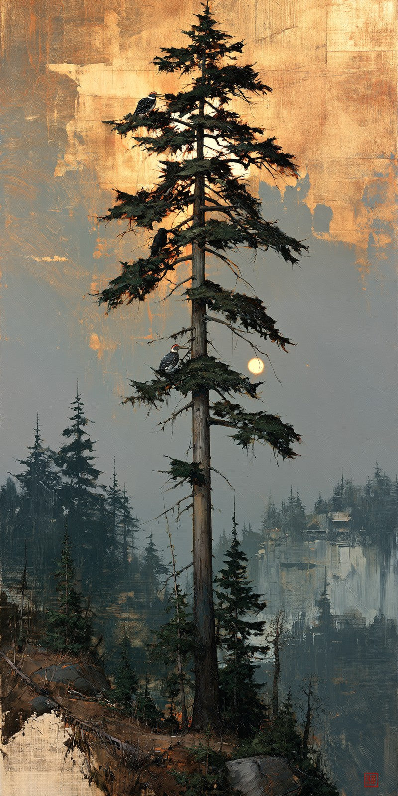 Gold Mist Solitude Earrings | FWX2111