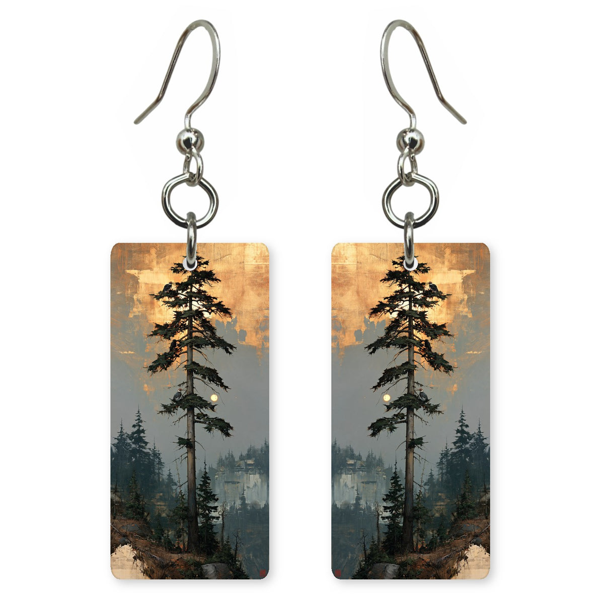 Gold Mist Solitude Earrings | FWX2111