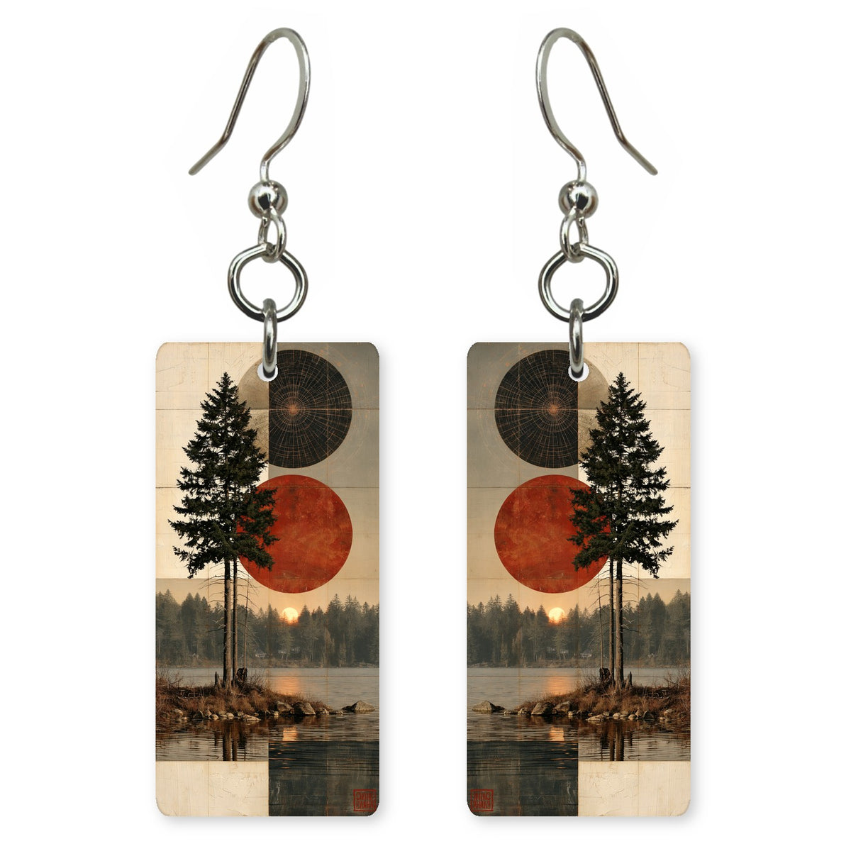 Sepia Rust Contemplation Earrings | FWX2116