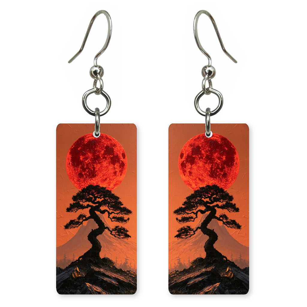 Crimson Orange Defiance Earrings | FWX2118