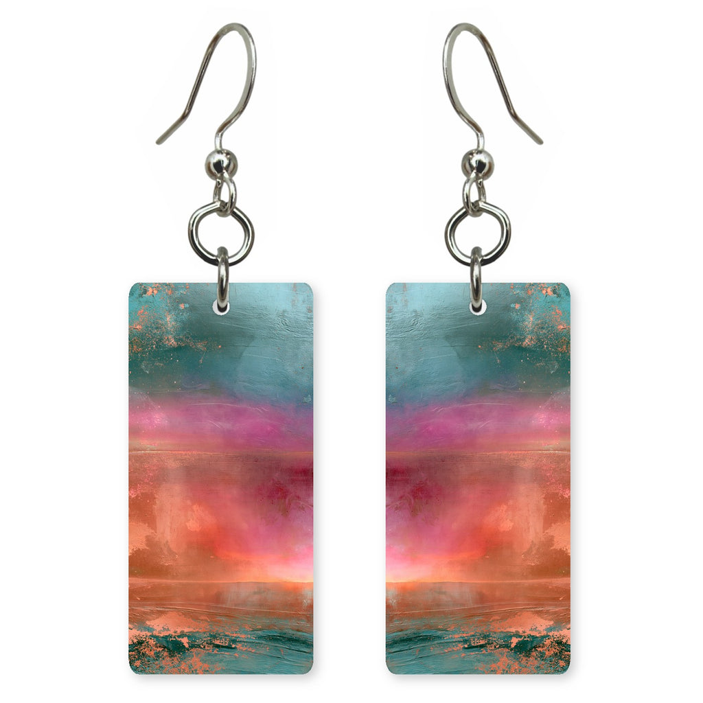 Rose Teal Tenderness Earrings | FWX2128