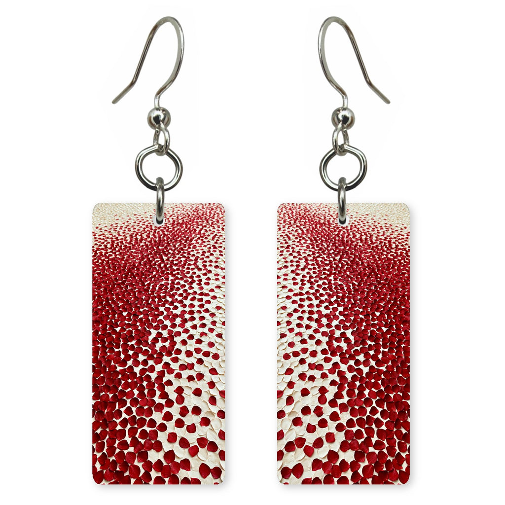 Red Hope Over Cream Earrings | FWX212