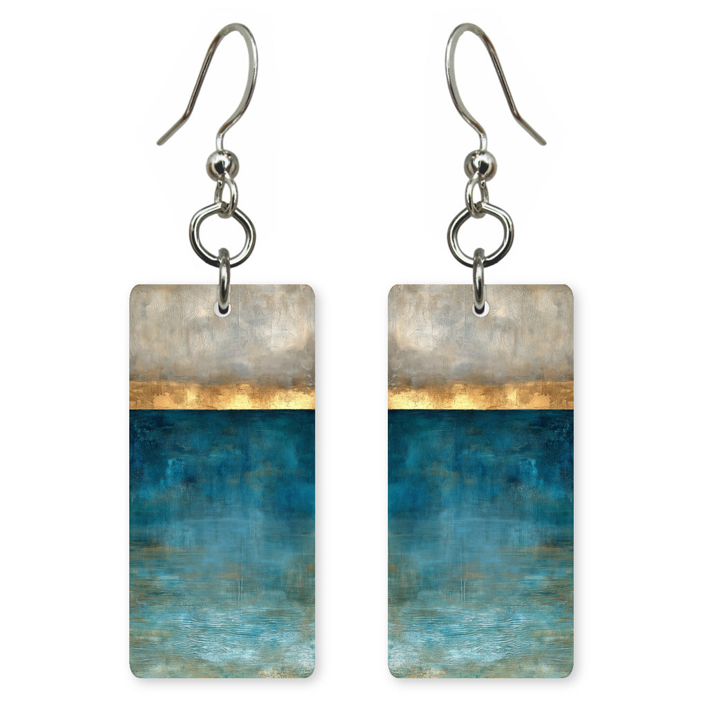 Gold Indigo Tranquility Earrings | FWX2143