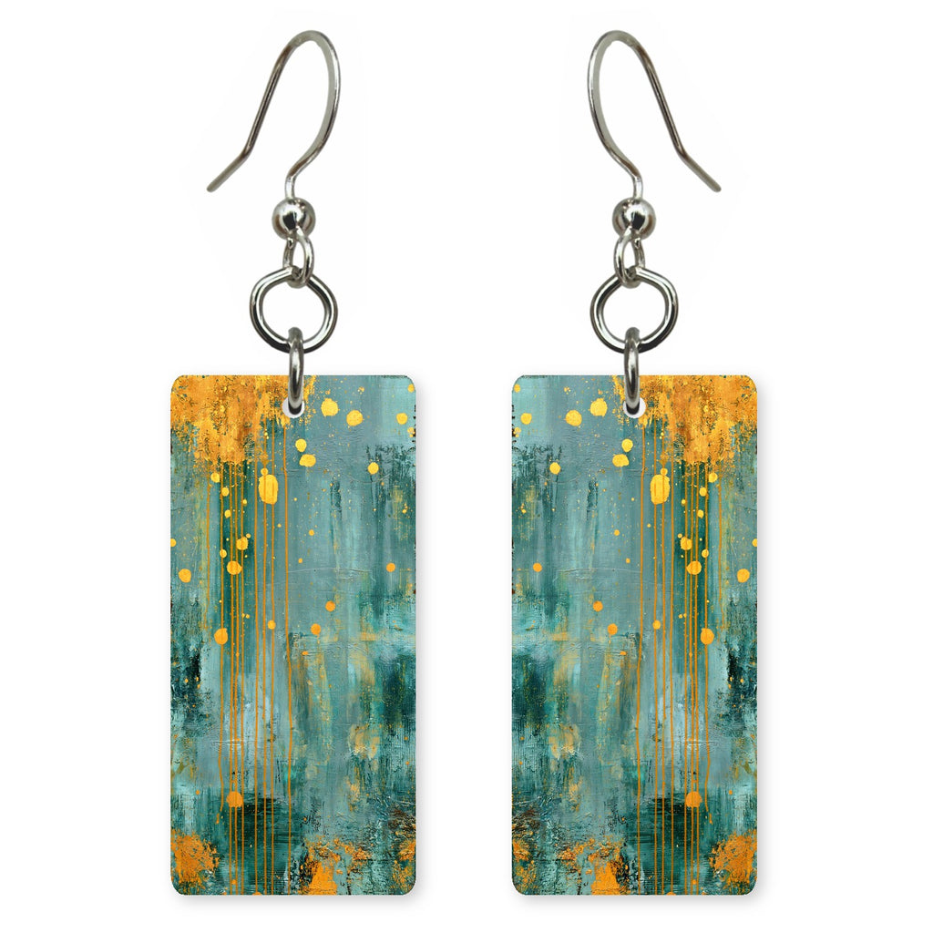 Gold Drip Gratitude Earrings | FWX2150