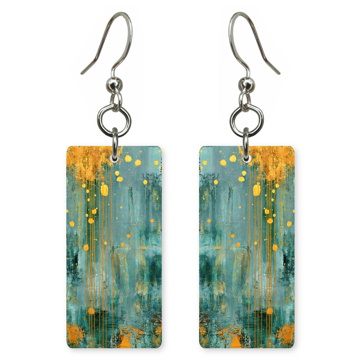 Gold Drip Gratitude Earrings | FWX2150