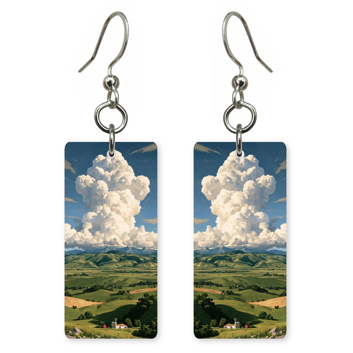Cloud White Lightness Earrings | FWX2152