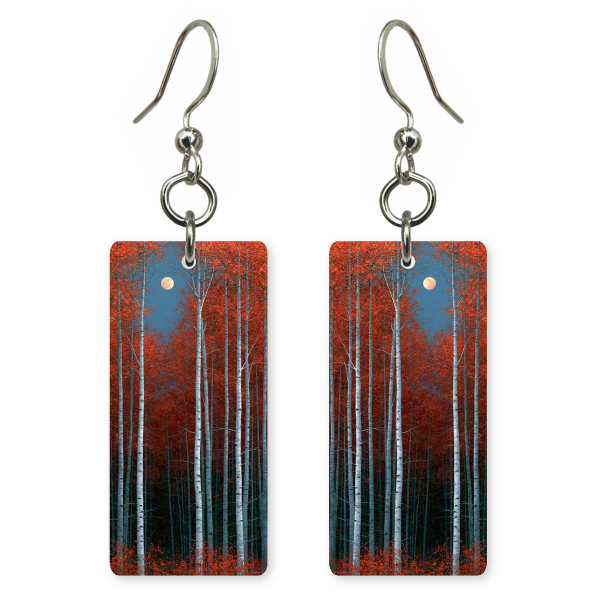 Crimson White Vigil Earrings | FWX2153