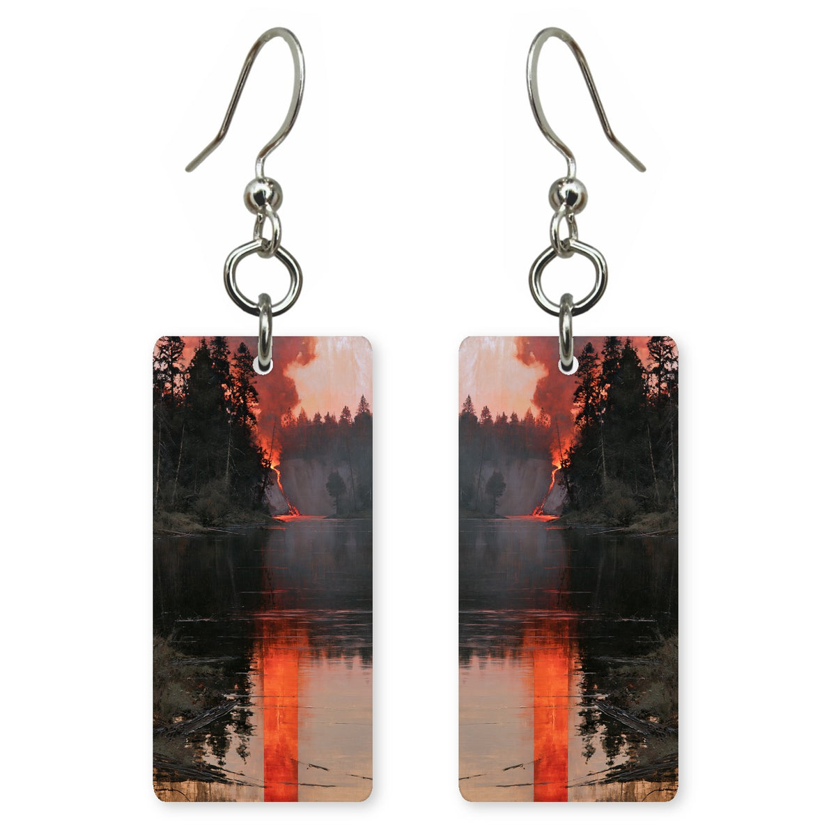 Cinder Orange Fear Earrings | FWX2159