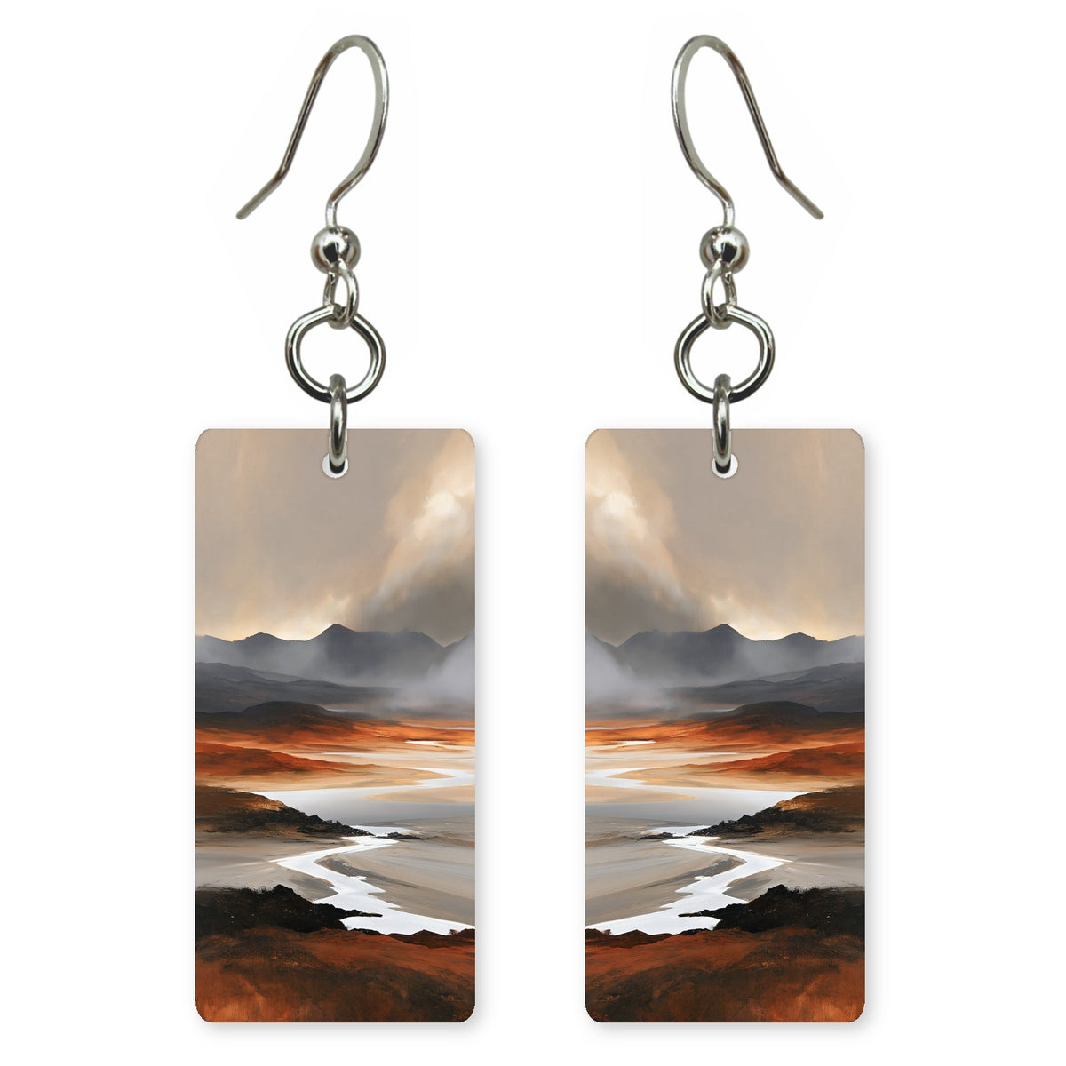 Dun Gray Drifting Earrings | FWX2178