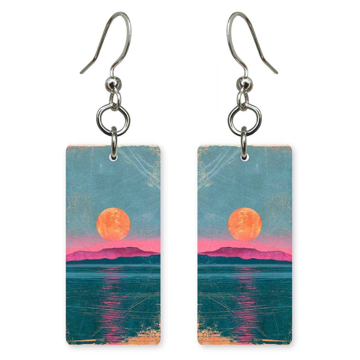 Teal Moonrise Romance Earrings | FWX2179