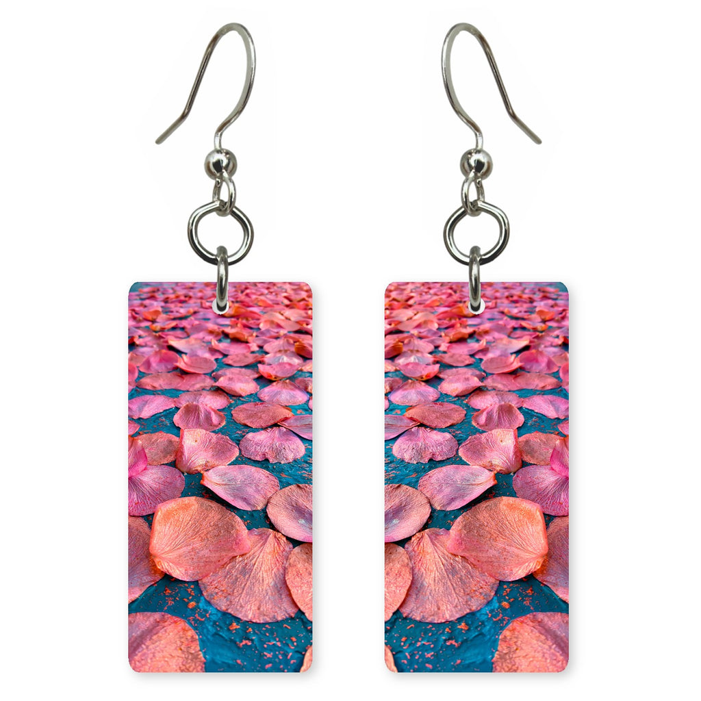 Salmon Pink Peace Earrings | FWX217