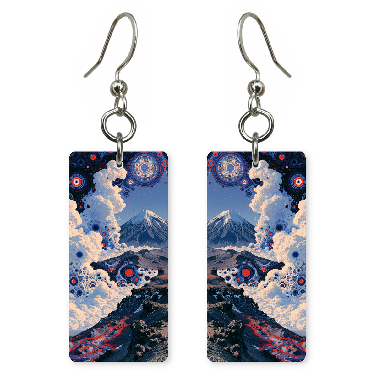 Indigo Red Whimsy Earrings | FWX2187