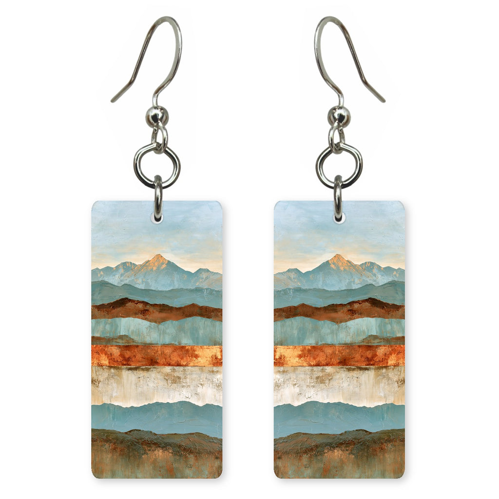 Teal and Rust Balance Earrings | FWX2191