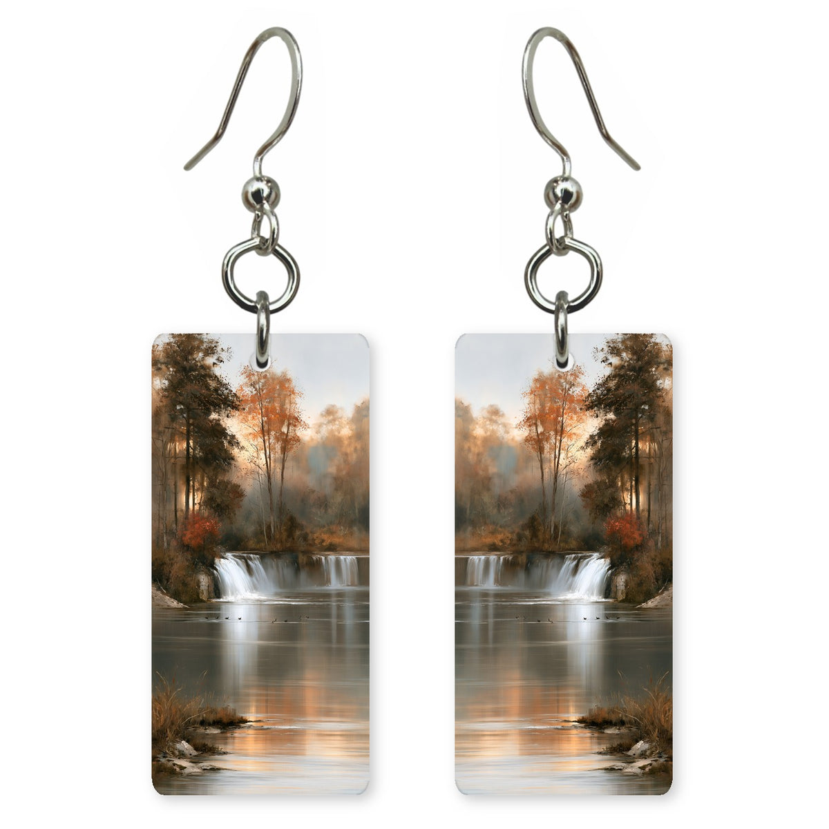 Rust Green Peace Earrings | FWX2203