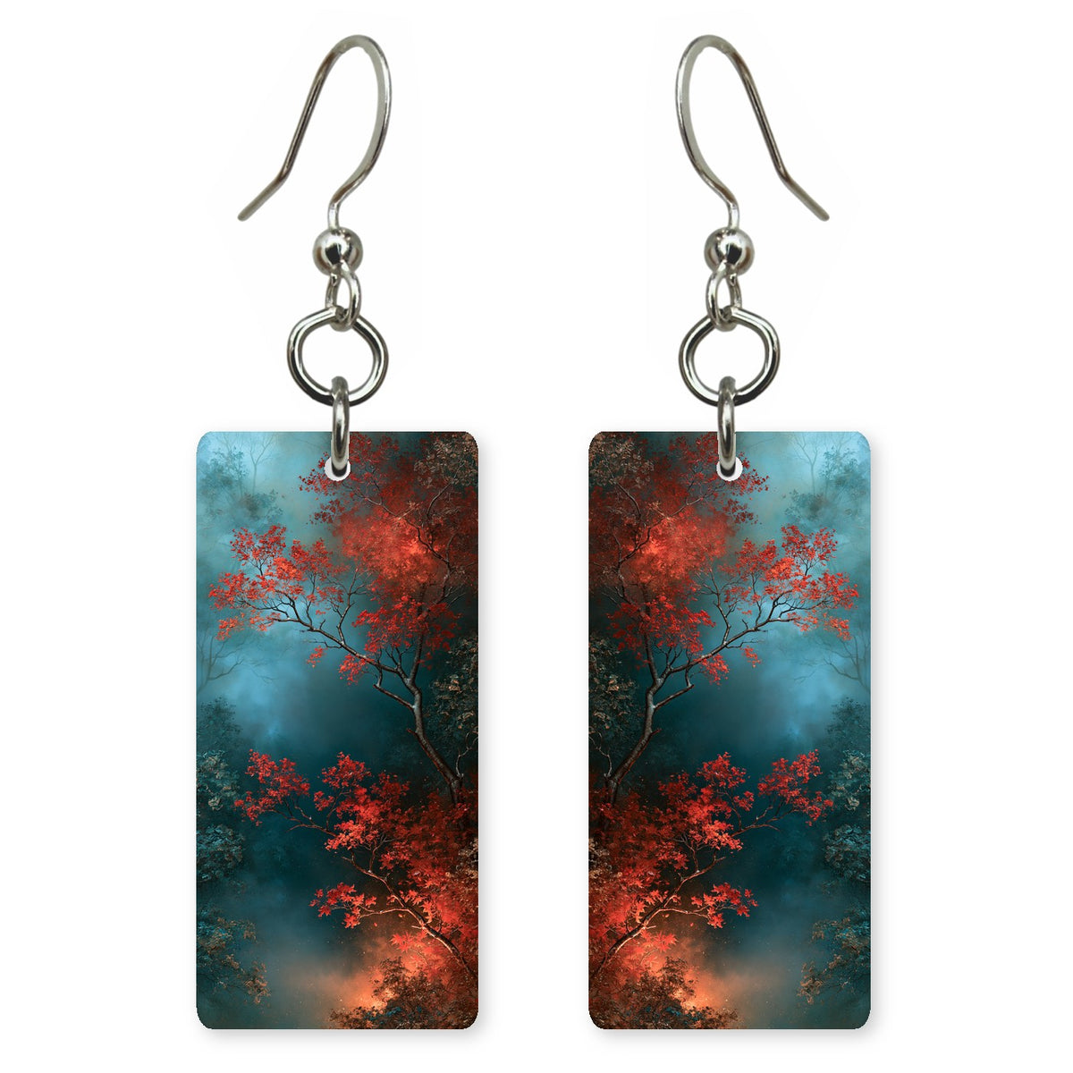 Crimson Teal Transition Earrings | FWX2206