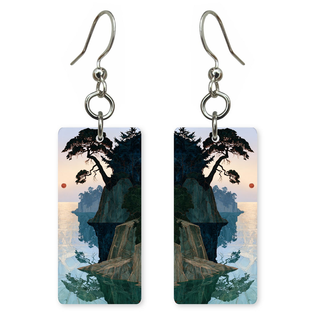 Teal Cliff Watching Earrings | FWX2209