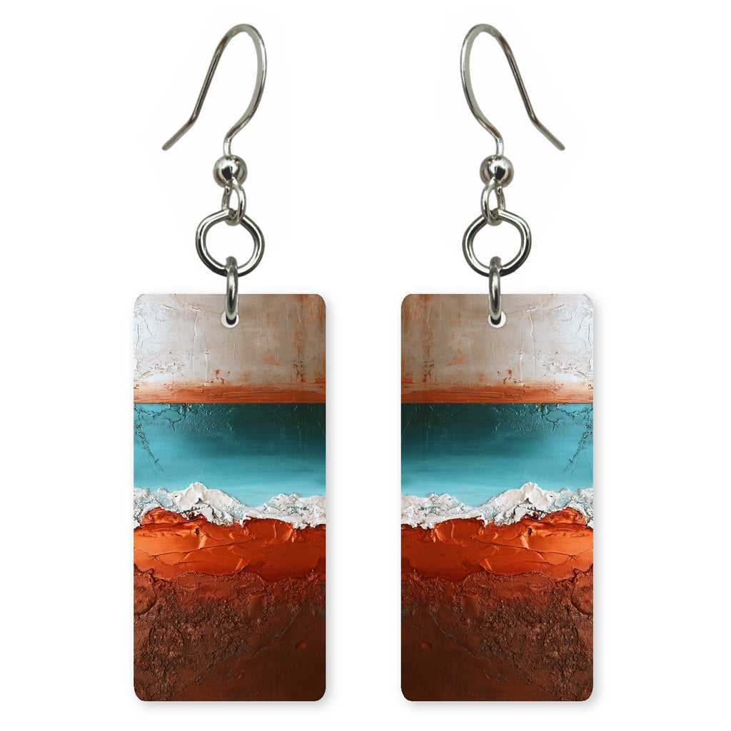 Rust Teal Determination Earrings | FWX2220