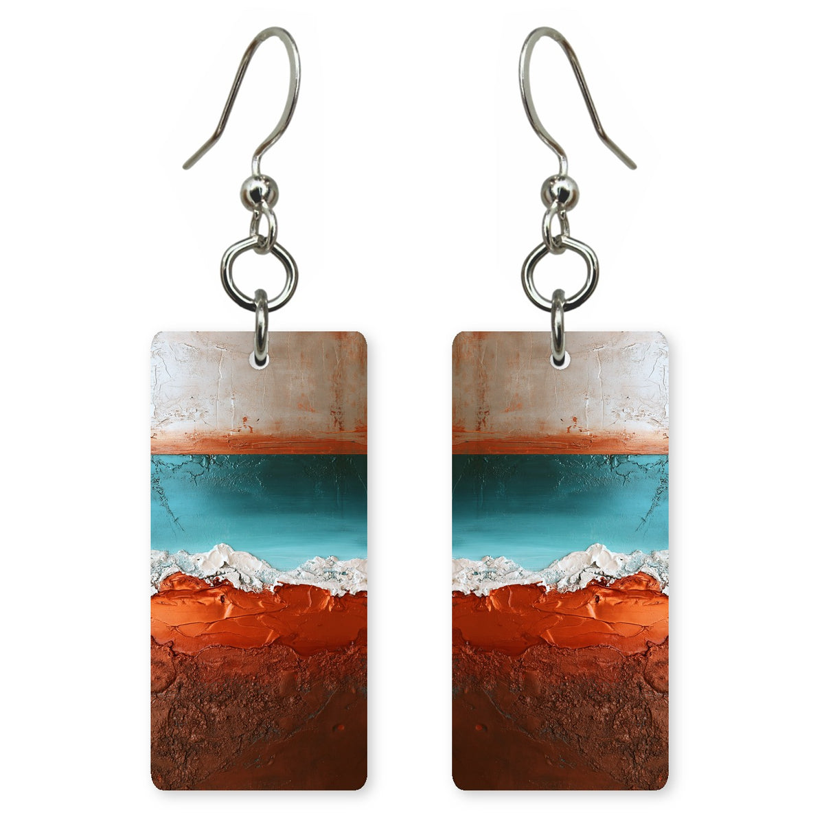 Rust Teal Determination Earrings | FWX2220