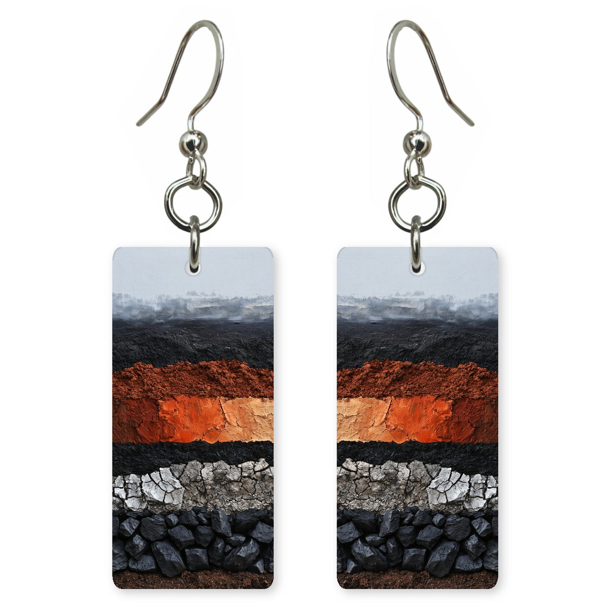 Coal and Rust Heaviness Earrings | FWX2225