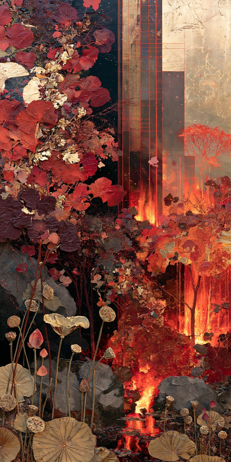 Rose Fire Sorrow Earrings | FWX2236
