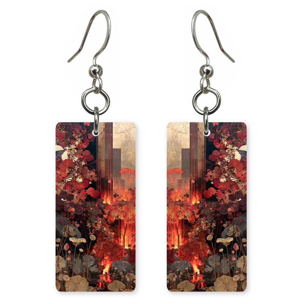 Rose Fire Sorrow Earrings | FWX2236