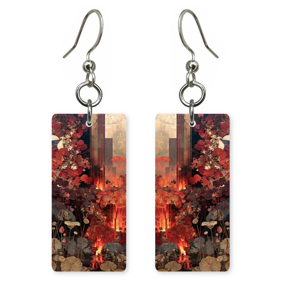 Rose Fire Sorrow Earrings | FWX2236