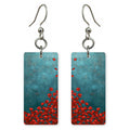 Deep Teal Cardinal Melancholy Earrings | FWX224